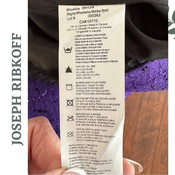 Joseph Ribkoff Evening Jacket  Zipper Front Ribbon Trim Queen Anne Neck
Size 18 - Picture 6 of 6